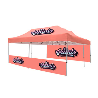 20' x 20' tent with graphic panels